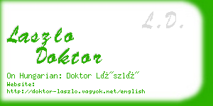 laszlo doktor business card